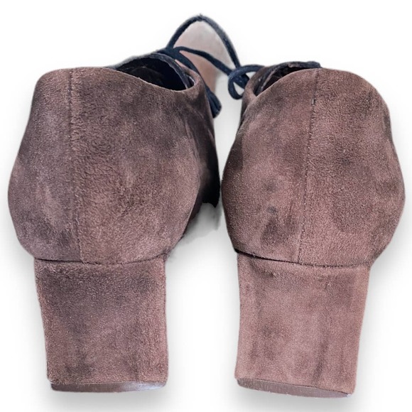 Vintage Multicolor suede Philippe Model Triangle Heeled Oxfords Size 37.5 - Picture 7 of 7